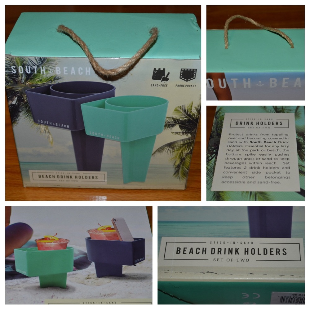South Beach Drink Holders Set of Two - NEW